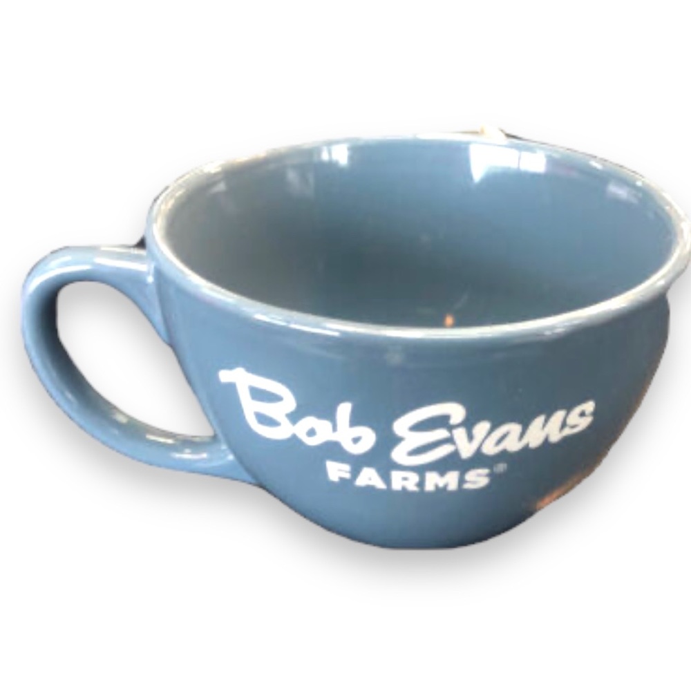 Bob Evans Farms Large Coffee Mug Blue 4.75” - Nice Collectible. Ceramic.